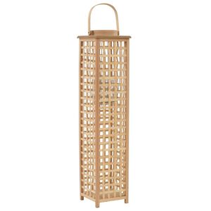 vidaXL Suporte para vela suspenso em bambu natural
