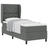 vidaXL Cama Box com cabeceira Cinzento escuro 80 x 200 cm tecido