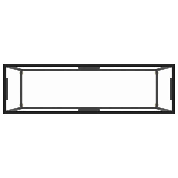 vidaXL Mesa consola 120x35x75 cm vidro temperado transparente