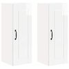 vidaXL Arm&aacute;rio de Parede PORTO 2 pcs Branco Brilhante 30 x 31 x 80 cm
