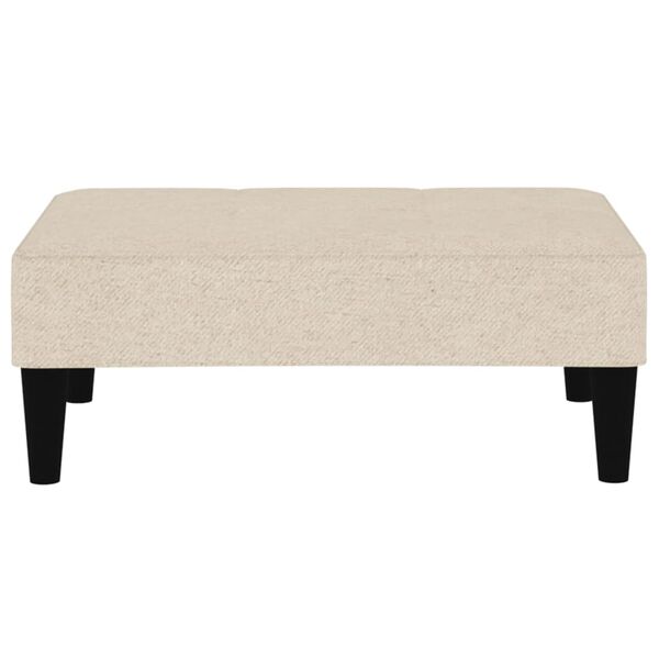 vidaXL Banco tecido de microfibra cor creme