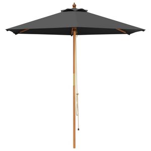 vidaXL Guarda-sol de Jardim &Oslash; 210 x 237 cm Madeira S&oacute;lida de Eucalipto