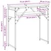 vidaXL MesadeConsola Carvalho Preto 75x30x75cm Madeira processada