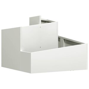 vidaXL Vaso de Jardim Branco 60 x 60 x 50 cm A&ccedil;o laminado a frio