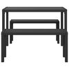 vidaXL Conjunto de Jantar para Jardim com almofada 3 pcs Antracite A&ccedil;o