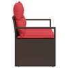 vidaXL Sof&aacute; de jardim com almofada 120 x 62 x 69 cm. vime PE