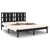 vidaXL Estrutura de cama 160x200 cm pinho maci&ccedil;o preto