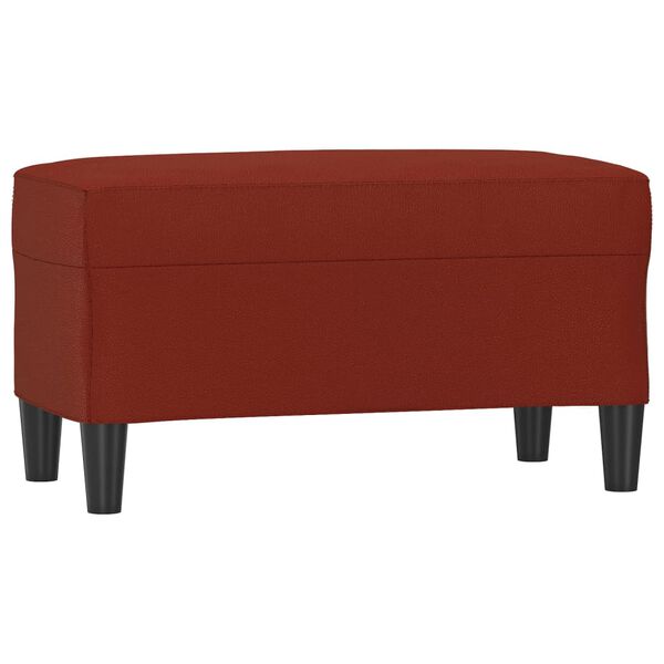 vidaXL Banco 70x35x41 cm couro artificial vermelho tinto