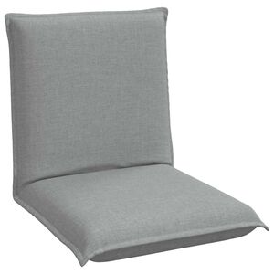 vidaXL Cadeira de ch&atilde;o ajust&aacute;vel Cinzento-claro Tecido