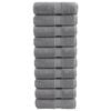 vidaXL Toalhas de rosto premium SOLUND 10 unidades cinza 30x30 cm 600 g/m&sup2;