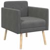 vidaXL Poltrona decorativa Cinzento-Escuro Tecido de veludo canelado