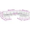 vidaXL 10 pcs conjunto sof&aacute;s de jardim madeira de pinho impregnada