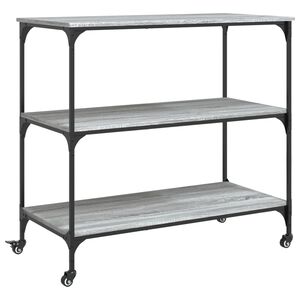 vidaXL Carrinho cozinha 102x50x95 cm derivados madeira cinza sonoma