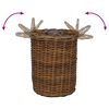 vidaXL Cesta de Plantas com armazenamento 2 pcs Castanho Rattan Kubu