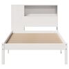 vidaXL Cama com estante sem colchão 75x190 cm pinho maciço branco
