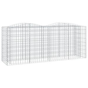 vidaXL Canteiro elevado gabi&atilde;o arqueado 200x50x100cm ferro galvanizado