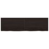vidaXL Tampo de mesa 140x40x(2-6) cm carvalho tratado castanho-escuro