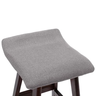 vidaXL Cadeira de bar tecido cinzento-claro