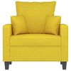 vidaXL Poltrona 60 cm tecido amarelo-claro