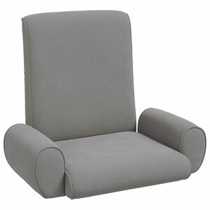 vidaXL Cadeira de ch&atilde;o ajust&aacute;vel Cinzento-Escuro Veludo Granulado