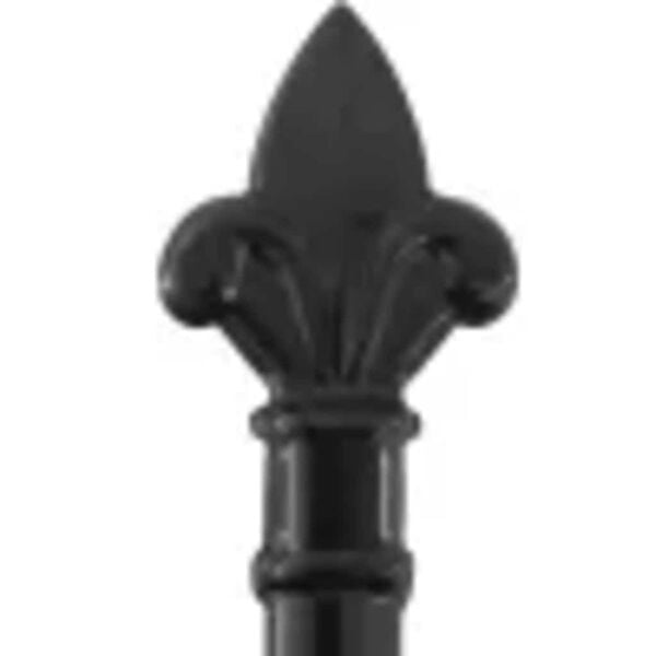 vidaXL Port&atilde;o p/ cerca porta dupla topo em espetos 299,5x174,5 cm a&ccedil;o preto