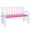 vidaXL Almofadão para banco de jardim 120x50x7 cm tecido rosa