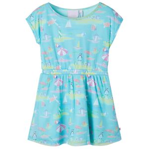 Vestido para crian&ccedil;a ciano-claro 104