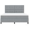 vidaXL Cama Box com colch&atilde;o Cinzento-claro 180 x 200 cm tecido
