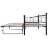 vidaXL Estrutura de cama em a&ccedil;o 180x200/90x200 cm preto