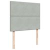 vidaXL Cama boxspring com colch&atilde;o 120x190 cm veludo cinzento-claro