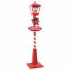 vidaXL L&acirc;mpada de Rua de Natal com Lanterna Vermelho 40,5x40,5x180cm