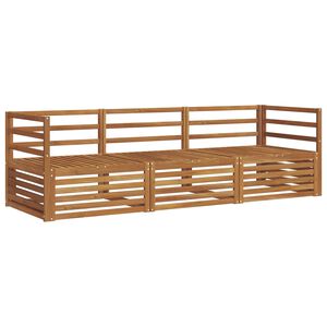 vidaXL Conjunto de Sof&aacute;s para Exterior 3 pcs Natural