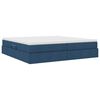 vidaXL Cama com arruma&ccedil;&atilde;o e colch&atilde;o Azul 200 x 200 cm Poli&eacute;ster