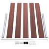 vidaXL Painel de veda&ccedil;&atilde;o para jardim 526x106 cm WPC castanho