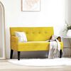 vidaXL Banco Chesterfield Amarelo 112 x 65,5 x 75 cm Veludo