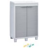 vidaXL Caixote de lixo p/ jardim c/ 3 sacos cinzento claro 65x38x102cm