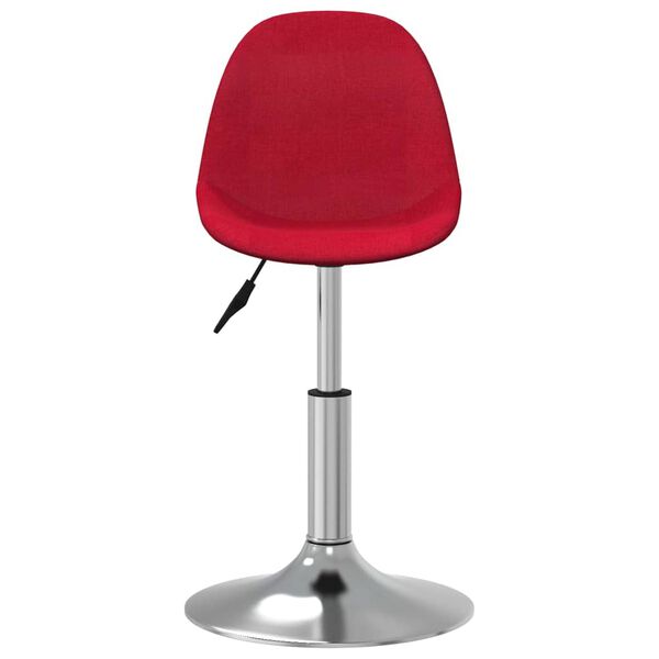 vidaXL Cadeiras de jantar girat&oacute;rias 2 pcs tecido vermelho tinto