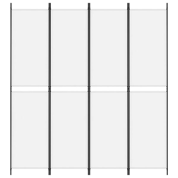 vidaXL Divisória/biombo com 4 painéis 200x220 cm tecido branco
