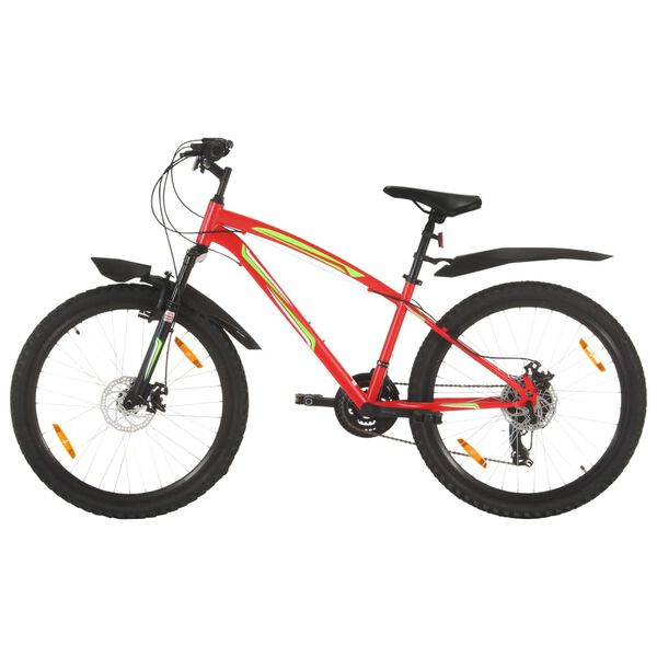 vidaXL Bicicleta de montanha 21 velocidades roda 36 cm vermelho