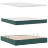 vidaXL Cama com Armazenamento Verde Escuro 160 x 200 cm Veludo
