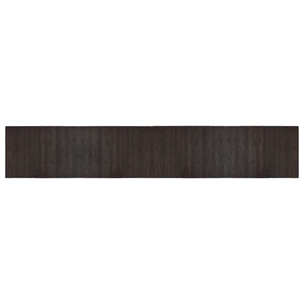 vidaXL Tapete retangular 70x400 cm bambu castanho-escuro