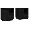 vidaXL Mesas de cabeceira 2 pcs 50x34x50 cm madeira pinho maci&ccedil;a preto
