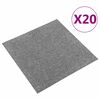 vidaXL Tapete 20 pcs Cinzento 50 x 50 cm 100% Polipropileno