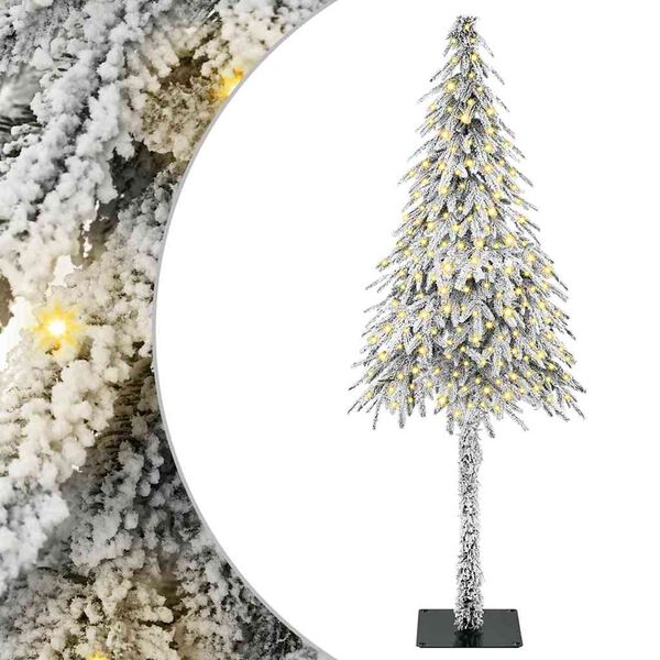 vidaXL &Aacute;rvore de Natal com 300 LEDs com suporte Branco 180 cm PE e A&ccedil;o