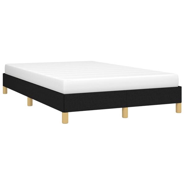 vidaXL Estrutura de cama sem colch&atilde;o preto 120x190 cm tecido