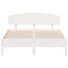 vidaXL Cama sem colch&atilde;o 160x200 cm madeira de pinho maci&ccedil;a branco