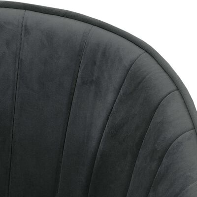 vidaXL Cadeira de jantar veludo cinzento-escuro