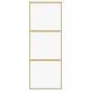 vidaXL Porta deslizante 76x205 cm vidro ESG/alumínio dourado