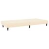 vidaXL Sof&aacute;-cama de 2 lugares com apoio de p&eacute;s veludo cor creme