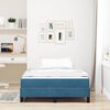 vidaXL Cama Box com colch&atilde;o Azul Escuro 120 x 190 cm tecido